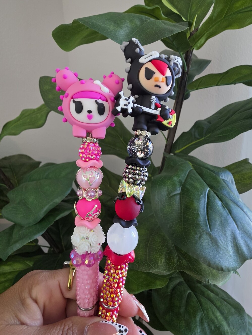 Pink Cactus Cutie & Punk Rock Rebel Beadable Pen Set